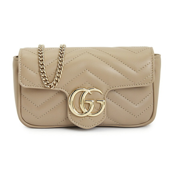Gucci Handbags - Gucci GG Marmont Super bag beige rose matelasse leather